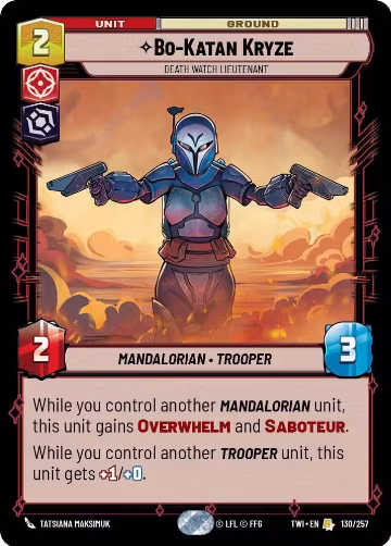 Bo-Katan Kryze - Death Watch Lieutenant (130/257), Twilight of the Republic — Star Wars card price