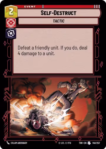 Self-Destruct (140/257), Twilight of the Republic — Star Wars card price