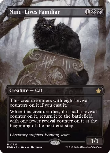 Nine-Lives Familiar (Borderless) (321), Foundations — Magic card price