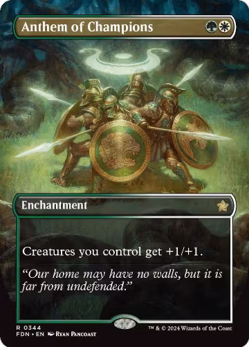 Anthem of Champions (Borderless) (344), Foundations — Magic card price