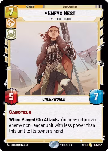 Enfys Nest - Champion of Justice (198/257), Twilight of the Republic — Star Wars card price
