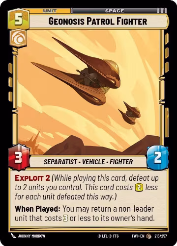 Geonosis Patrol Fighter (215/257), Twilight of the Republic — Star Wars card price