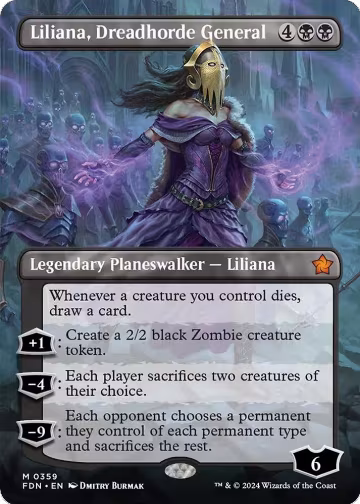 Liliana, Dreadhorde General (Borderless) (359), Foundations — Magic card price