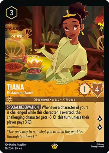 Tiana - Restaurant Owner (16/204), Azurite Sea — Lorcana card price