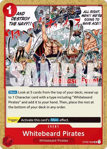 Whitebeard Pirates (ST15 - ST20 Release Event Pack) (OP02-022), One Piece Promotion Cards — One Piece card price