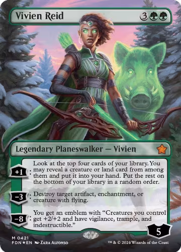 Vivien Reid (Borderless) (Mana Foil) (421), Foundations — Magic card price