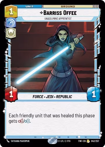 Barriss Offee - Unassuming Apprentice (042/257), Twilight of the Republic — Star Wars card price