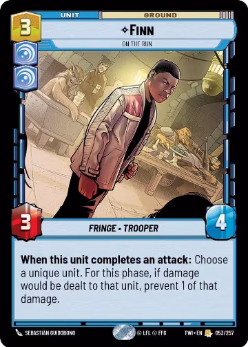 Finn - On the Run (053/257), Twilight of the Republic — Star Wars card price