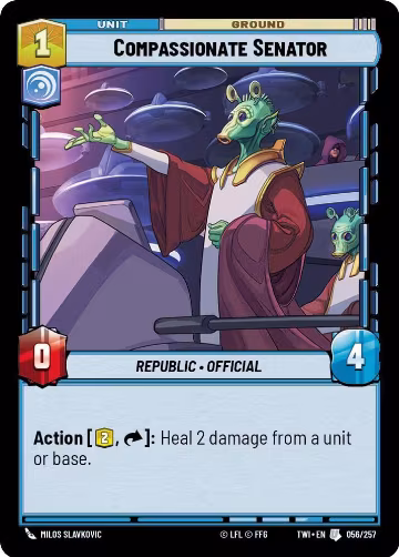 Compassionate Senator (056/257), Twilight of the Republic — Star Wars card price
