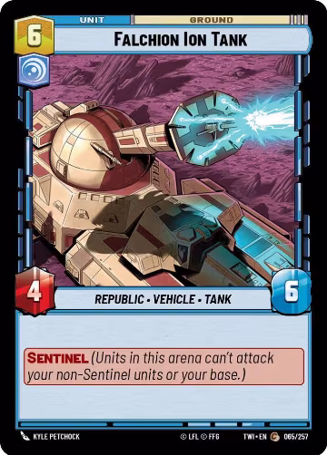 Falchion Ion Tank (065/257), Twilight of the Republic — Star Wars card price