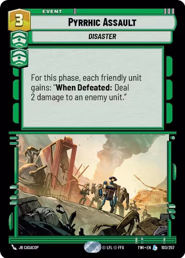 Pyrrhic Assault (103/257), Twilight of the Republic — Star Wars card price