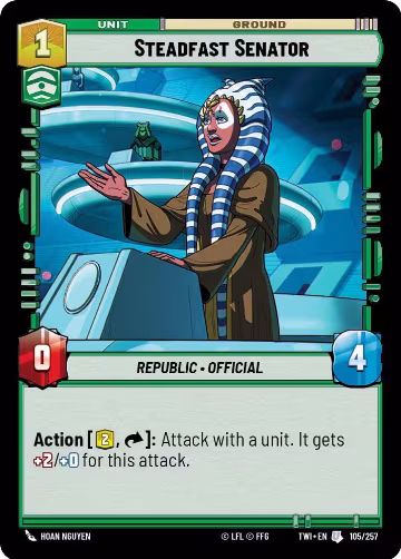 Steadfast Senator (105/257), Twilight of the Republic — Star Wars card price