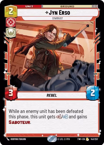 Jyn Erso - Stardust (143/257), Twilight of the Republic — Star Wars card price