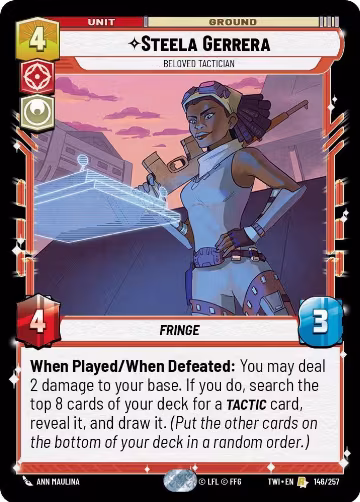 Steela Gerrera - Beloved Tactician (146/257), Twilight of the Republic — Star Wars card price