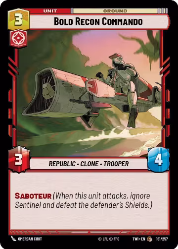 Bold Recon Commando (161/257), Twilight of the Republic — Star Wars card price