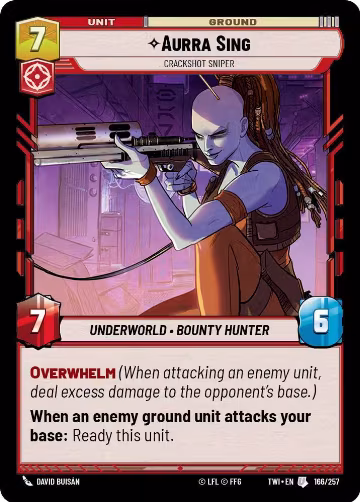 Aurra Sing - Crackshot Sniper (166/257), Twilight of the Republic — Star Wars card price