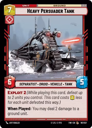 Heavy Persuader Tank (167/257), Twilight of the Republic — Star Wars card price
