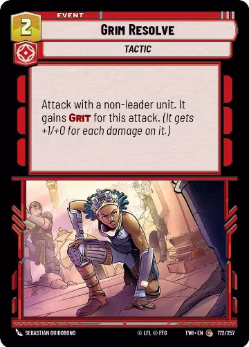 Grim Resolve (172/257), Twilight of the Republic — Star Wars card price