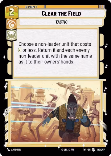 Clear the Field (199/257), Twilight of the Republic — Star Wars card price