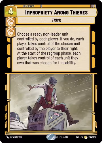 Impropriety Among Thieves (204/257), Twilight of the Republic — Star Wars card price