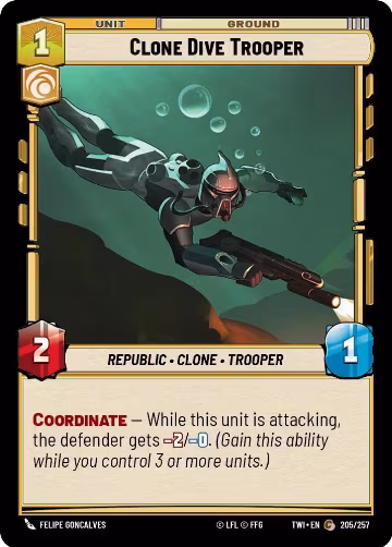 Clone Dive Trooper (205/257), Twilight of the Republic — Star Wars card price