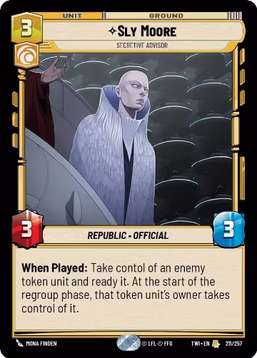 Sly Moore - Secretive Advisor (211/257), Twilight of the Republic — Star Wars card price