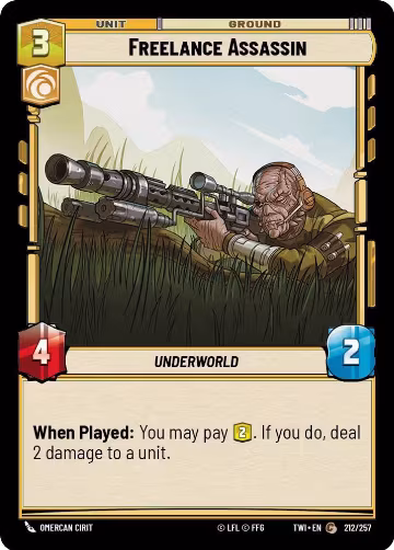 Freelance Assassin (212/257), Twilight of the Republic — Star Wars card price