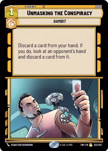 Unmasking the Conspiracy (223/257), Twilight of the Republic — Star Wars card price