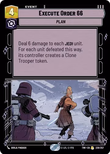 Execute Order 66 (239/257), Twilight of the Republic — Star Wars card price