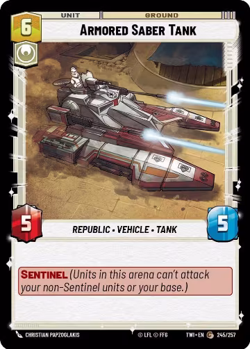 Armored Saber Tank (245/257), Twilight of the Republic — Star Wars card price