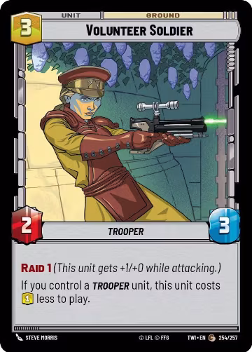 Volunteer Soldier (254/257), Twilight of the Republic — Star Wars card price