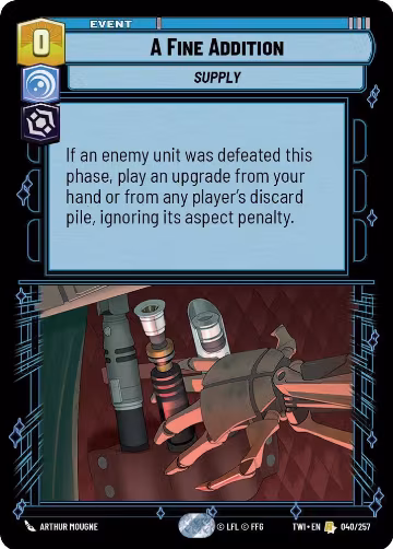 A Fine Addition (040/257), Twilight of the Republic — Star Wars card price