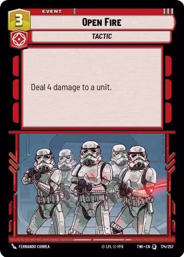 Open Fire (174/257), Twilight of the Republic — Star Wars card price