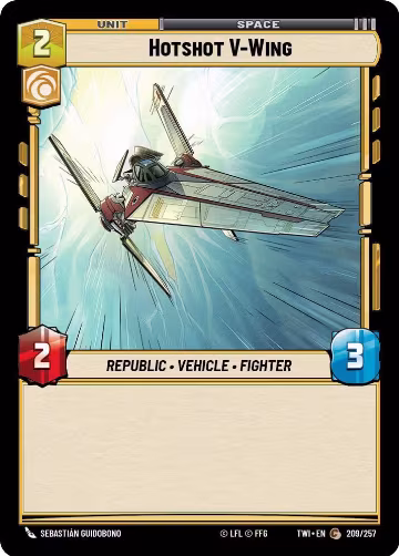 Hotshot V-Wing (209/257), Twilight of the Republic — Star Wars card price