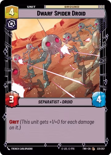 Dwarf Spider Droid (231/257), Twilight of the Republic — Star Wars card price