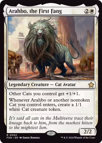 Arahbo, the First Fang (2), Foundations — Magic card price