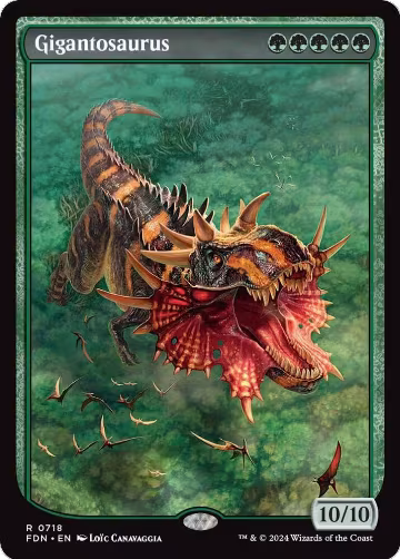 Gigantosaurus (Full Art) (718), Foundations — Magic card price