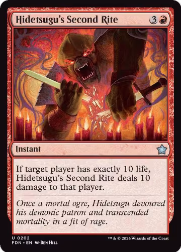 Hidetsugu's Second Rite (202), Foundations — Magic card price