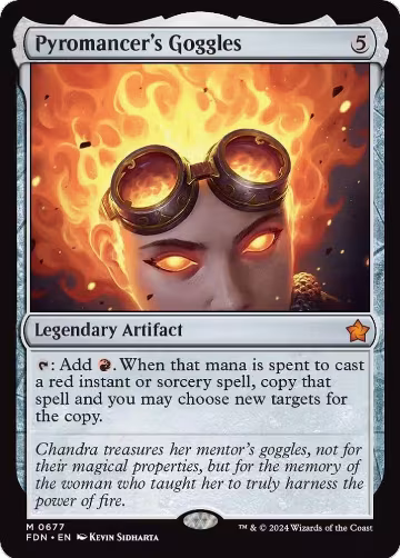 Pyromancer's Goggles (677), Foundations — Magic card price