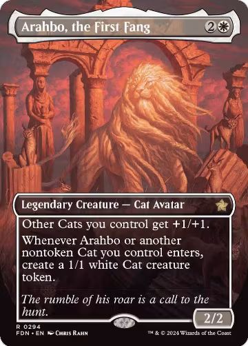 Arahbo, the First Fang (Borderless) (294), Foundations — Magic card price