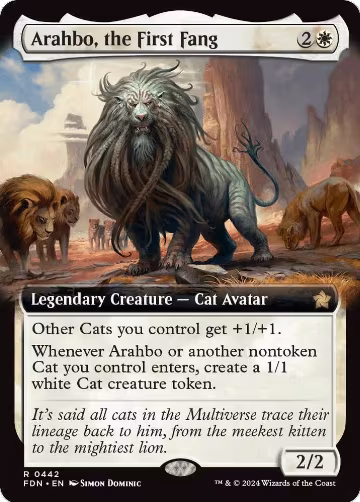 Arahbo, the First Fang (Extended Art) (442), Foundations — Magic card price