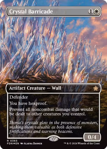 Crystal Barricade (Borderless) (Mana Foil) (365), Foundations — Magic card price