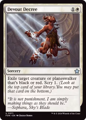 Devout Decree (571), Foundations — Magic card price