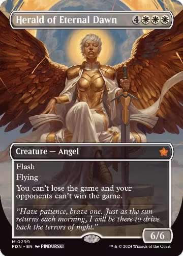 Herald of Eternal Dawn (Borderless) (299), Foundations — Magic card price