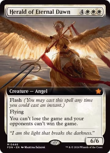 Herald of Eternal Dawn (Extended Art) (446), Foundations — Magic card price