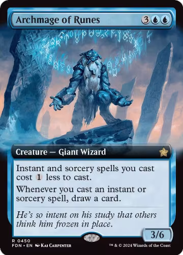 Archmage of Runes (Extended Art) (450), Foundations — Magic card price