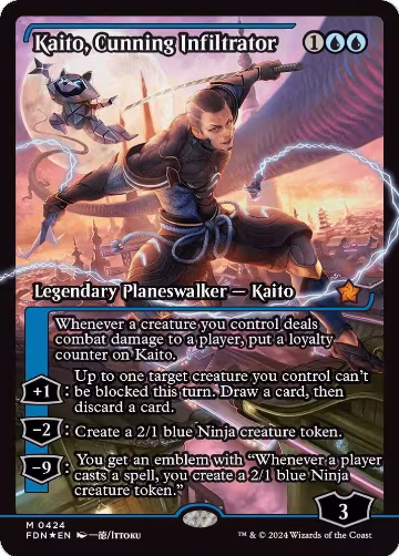 Kaito, Cunning Infiltrator (Showcase) (424), Foundations — Magic card price