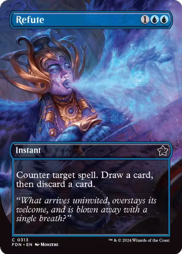 Refute (Borderless) (313), Foundations — Magic card price