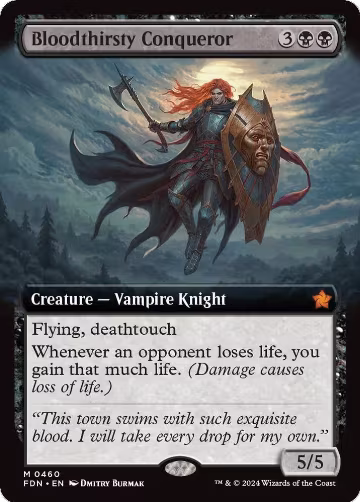 Bloodthirsty Conqueror (Extended Art) (460), Foundations — Magic card price