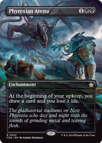 Phyrexian Arena (Borderless) (322), Foundations — Magic card price